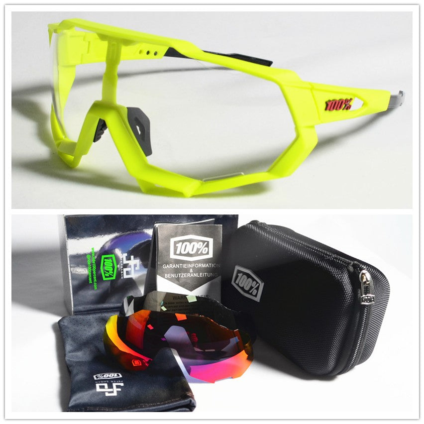 1481061 Lentes % Unisex verde fosfo logo rojo