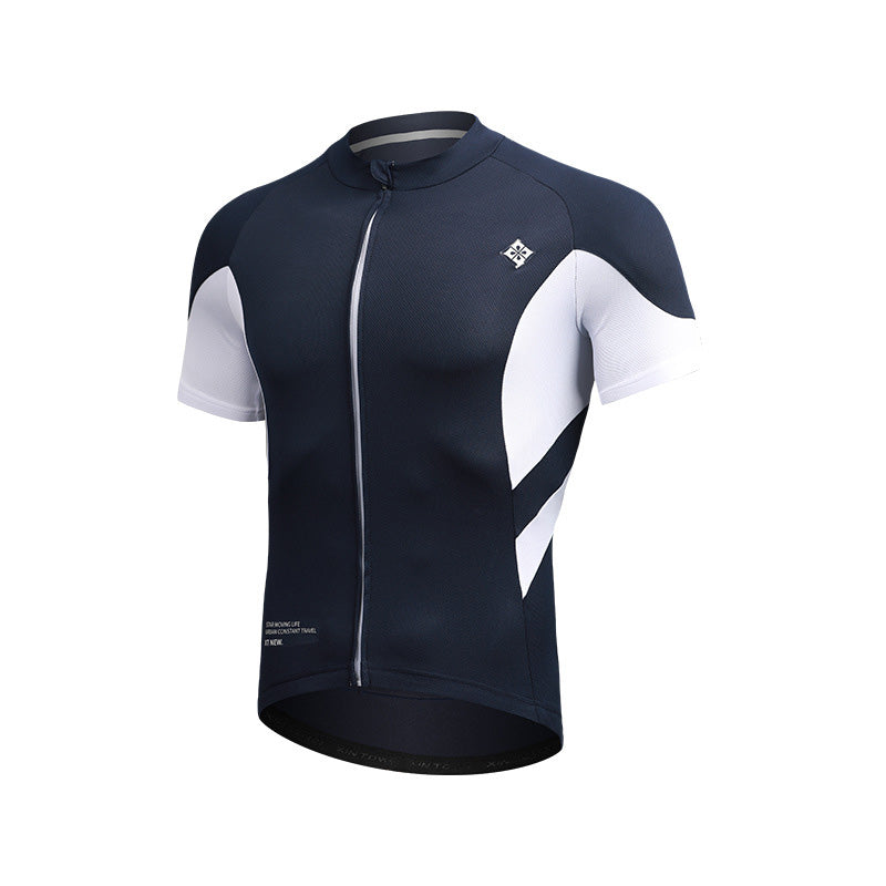 661959485313-7 Jersey manga corta Caballero azul marino con blanco