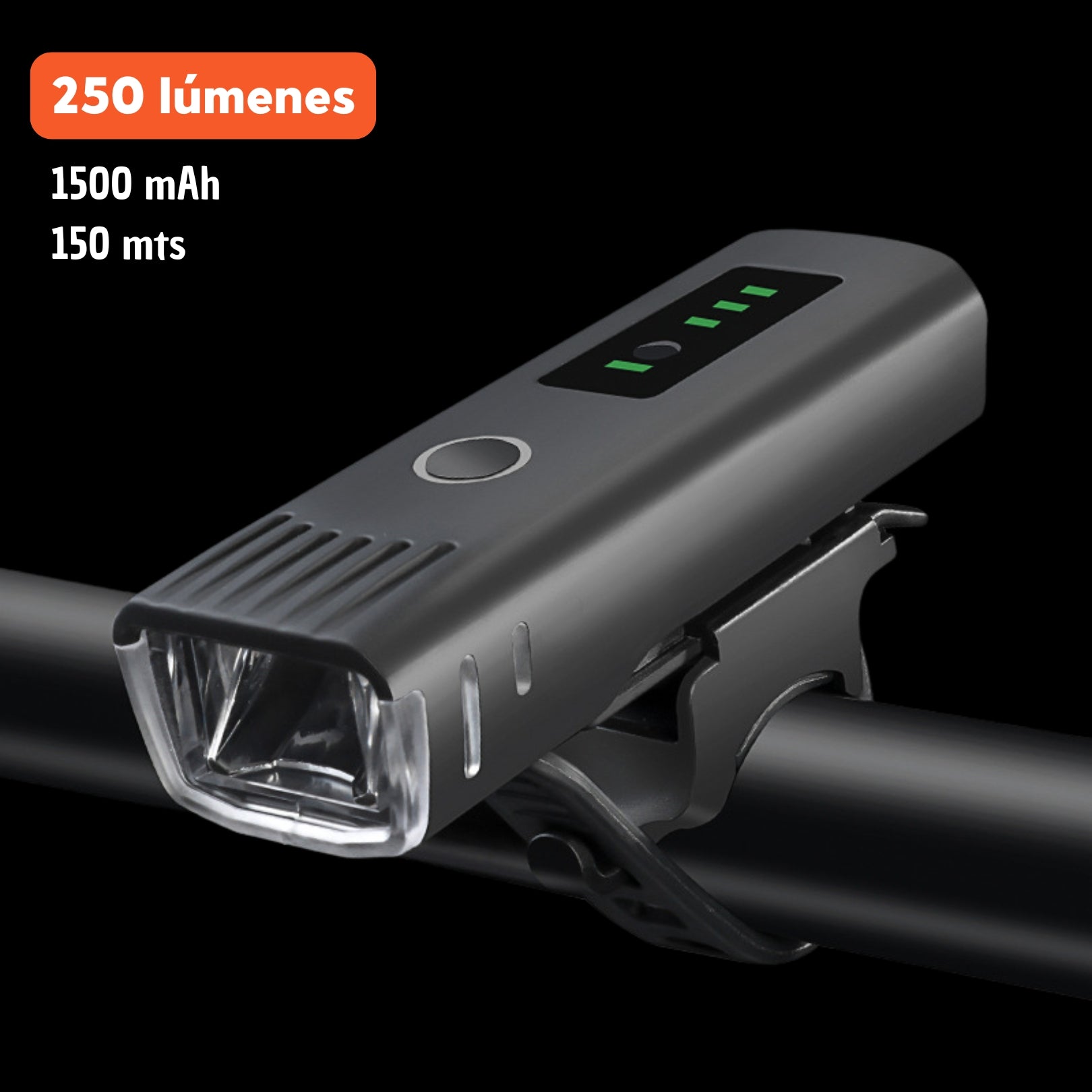 Luz Frontal 250 lúmenes Wheel up Bicicleta Recargable Ultra Brillo Contra Agua 4398-1