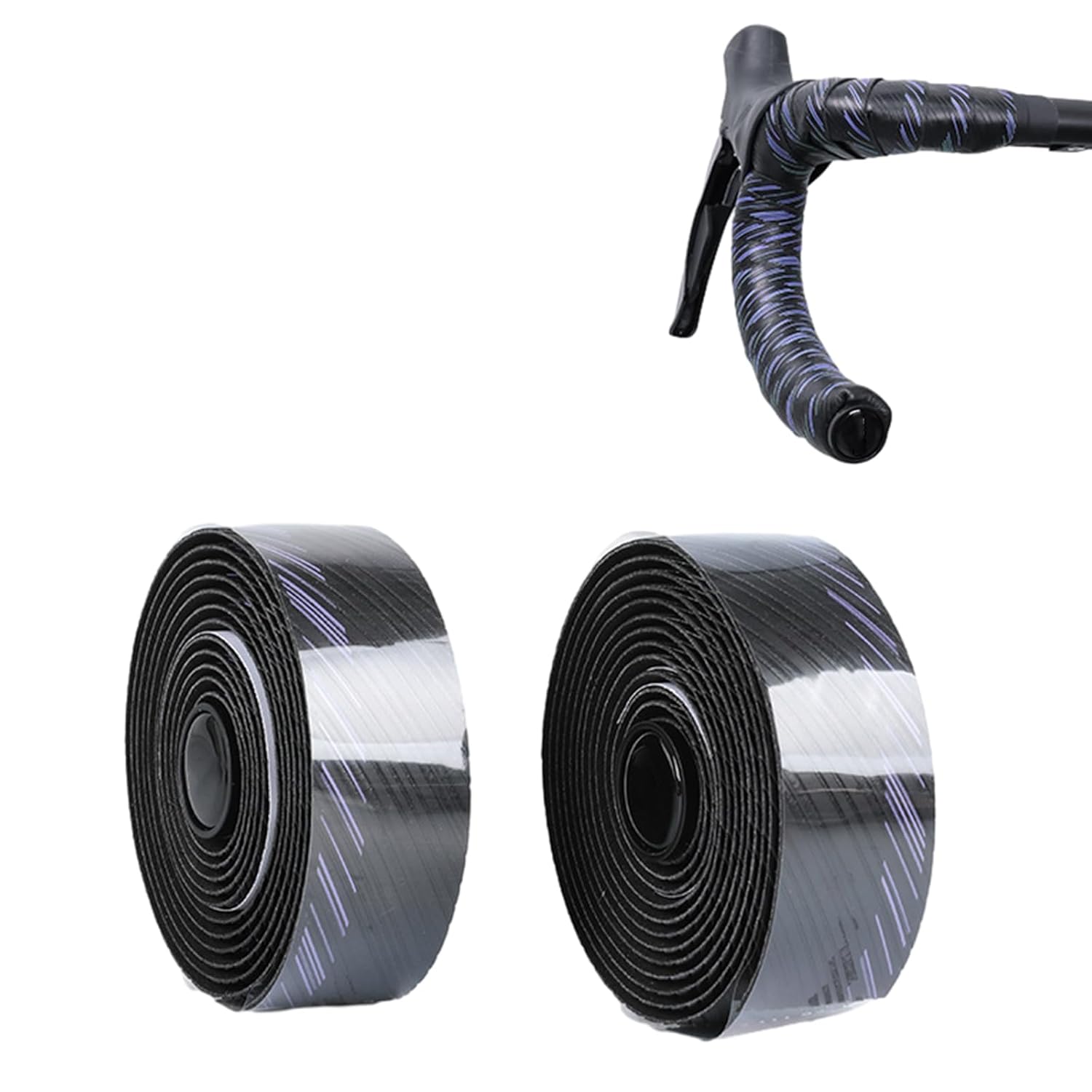 ESLNF Cinta antideslizante para manillar de bicicleta MORADA, cinturón absorbente de golpes, ultraligero, resistente al desgaste, accesorios para ciclismo de montaña y carretera