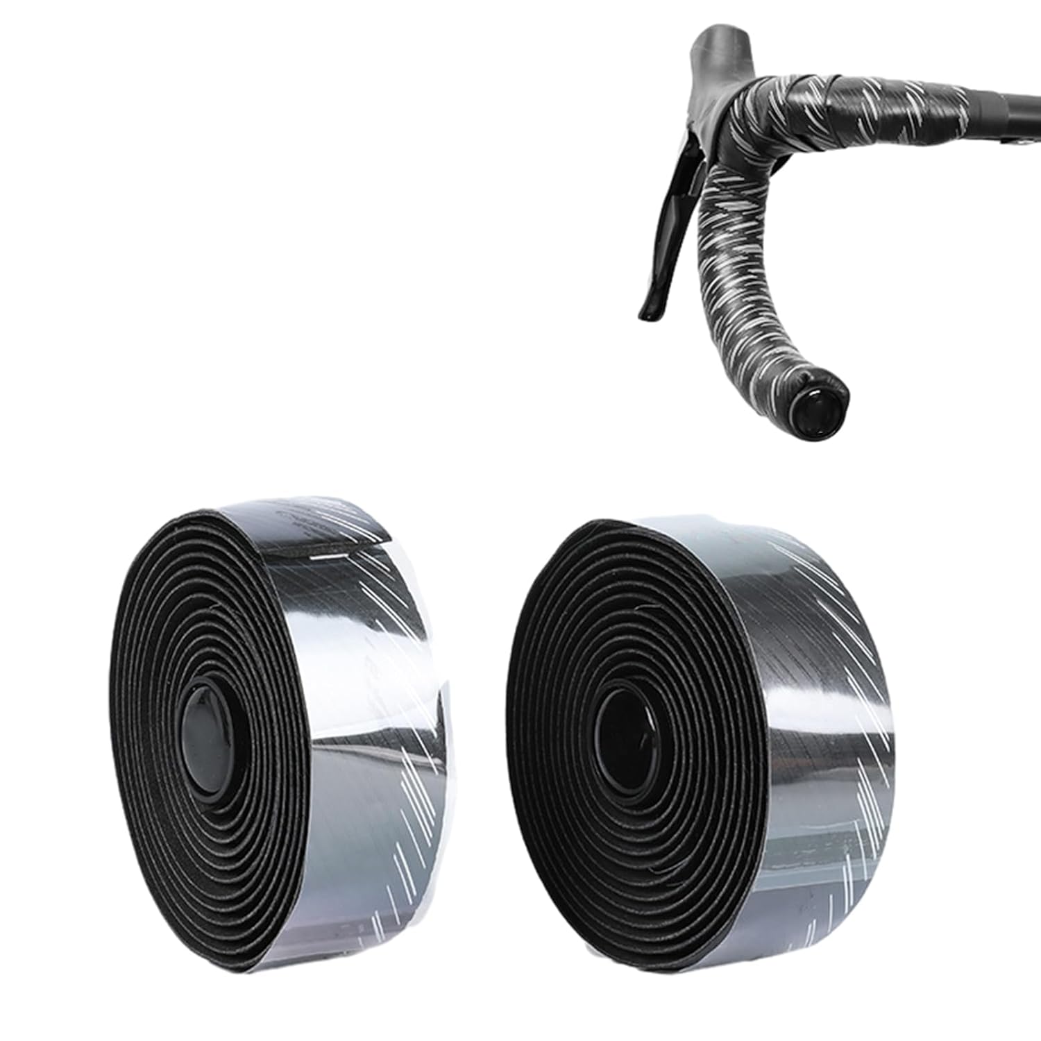 ESLNF Cinta antideslizante para manillar de bicicleta BLANCA, cinturón absorbente de golpes, ultraligero, resistente al desgaste, accesorios para ciclismo de montaña y carretera