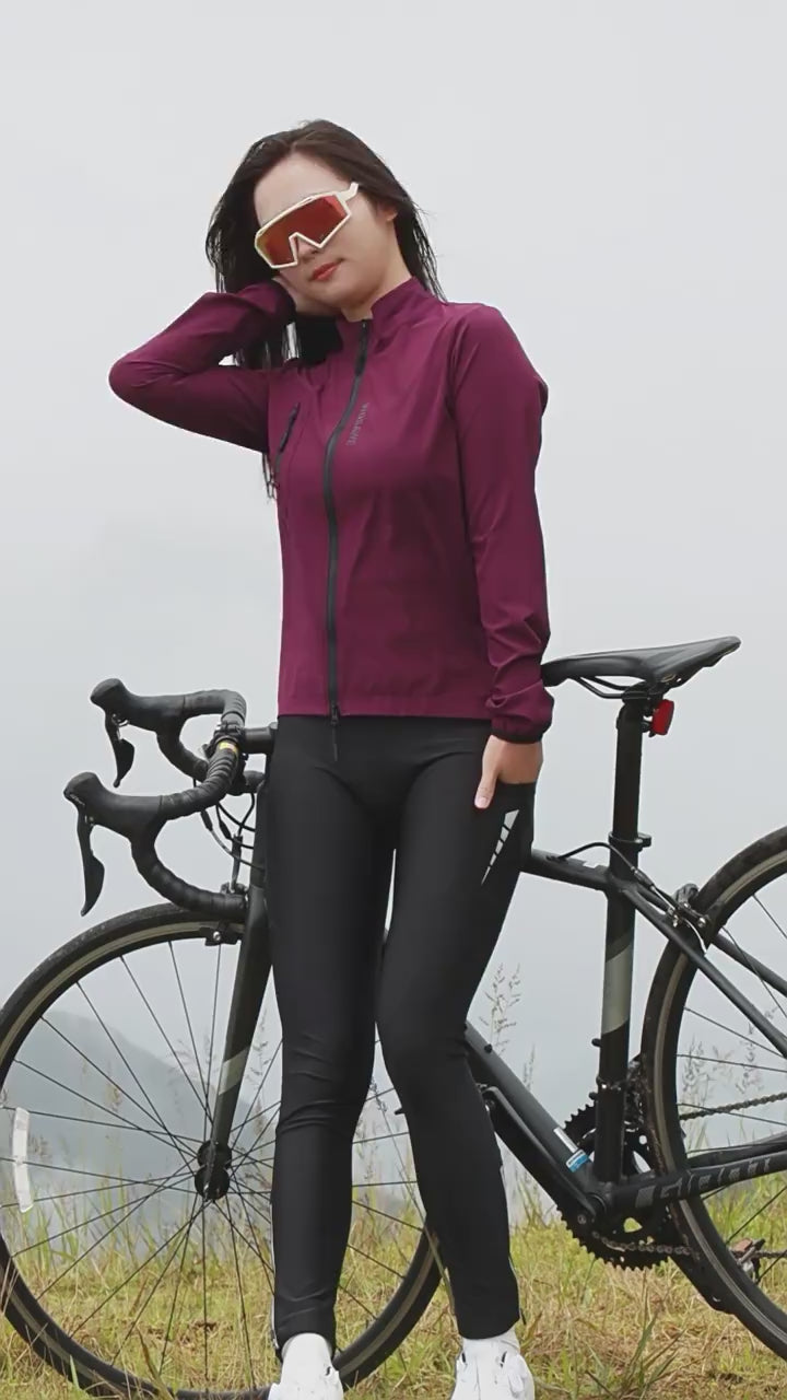 62493-2 Rompe vientos impermeable Wosawe dama ciclismo