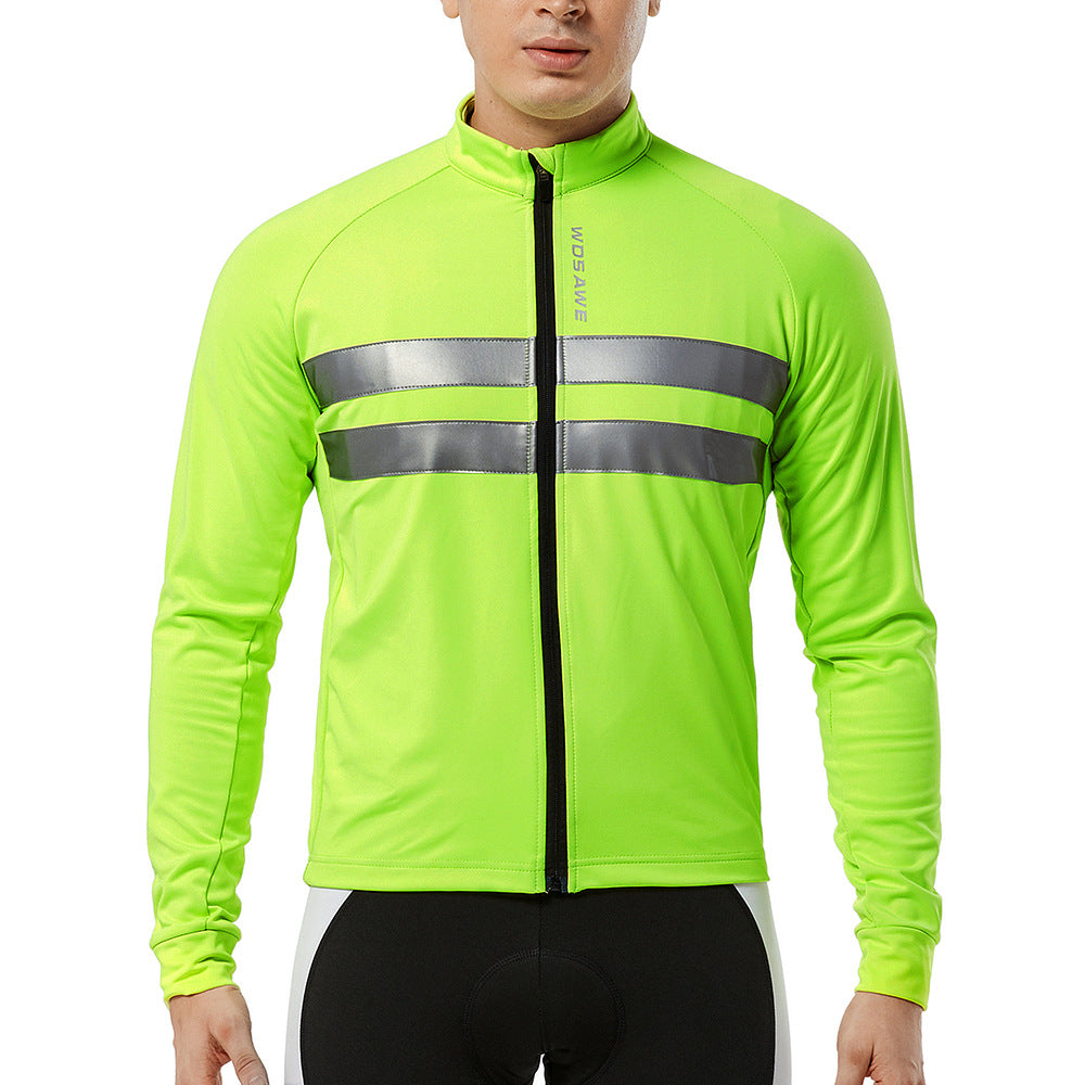 30015-2 Chamarra VERDE Wosawe cálida ciclismo