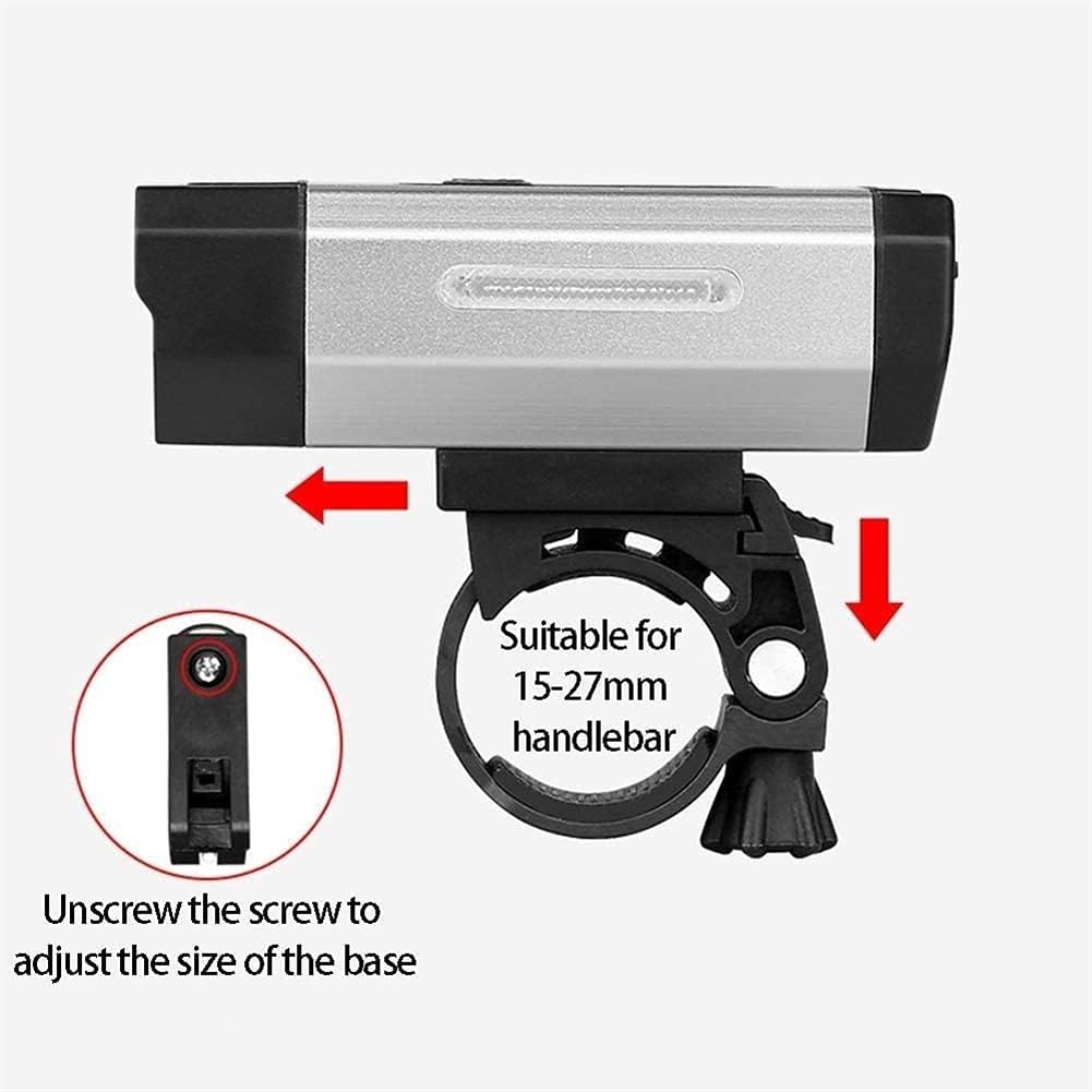 Luz de la Bici USB Faro Recargable COLOR NEGRO, Super Brillante de 800 lúmenes, a Prueba de Agua, Impermeable, fácil de Montar DIRIGIÓ Accesorios de Ciclismo for Carretera y MTB