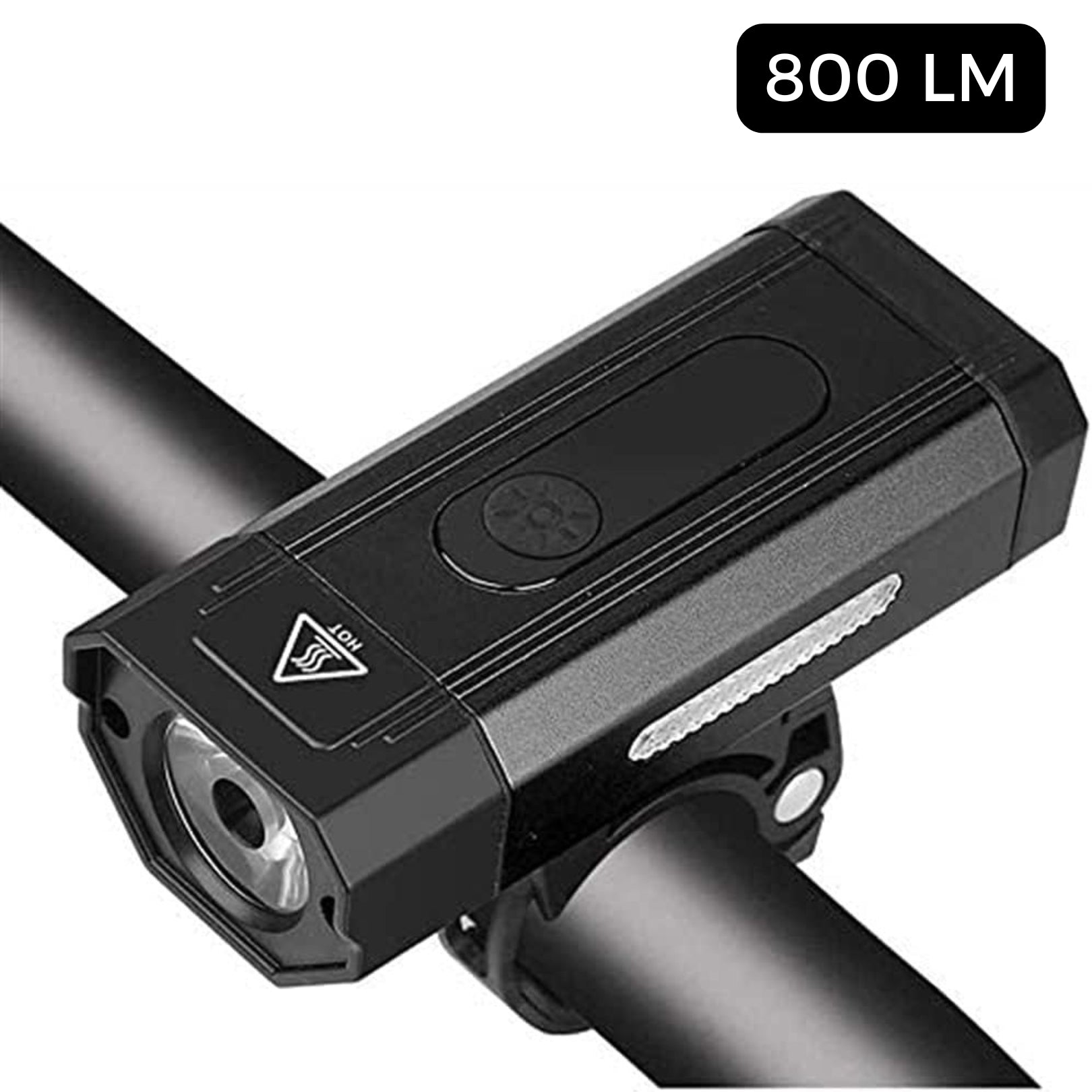 Luz de la Bici USB Faro Recargable COLOR NEGRO, Super Brillante de 800 lúmenes, a Prueba de Agua, Impermeable, fácil de Montar DIRIGIÓ Accesorios de Ciclismo for Carretera y MTB