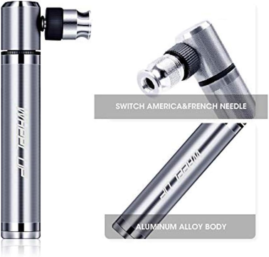 WHEELUP 89G Bomba de Aire Portátil Mini de 160 PSI de Alta Presión para Ciclismo, Inflador de Llantas para Balones, Bicicletas MTB y Herramienta de Inflado