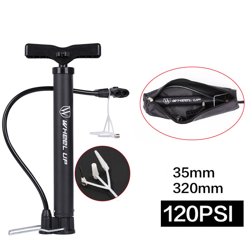 WHEEL UP 120psi Bomba Inflador de aire para neumáticos de bicicleta para válvula americana/Presta con bolsa