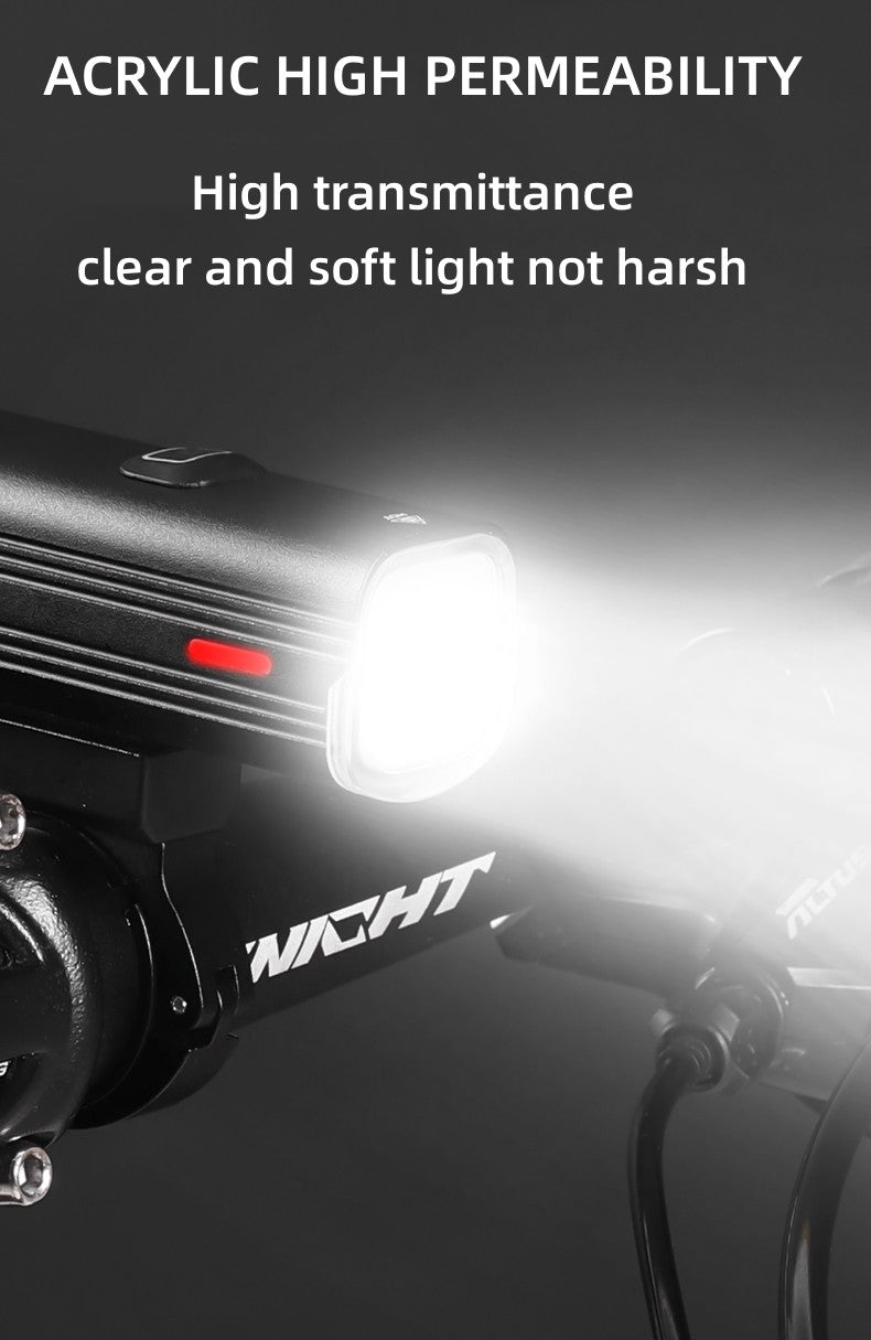 Luz LED para bicicleta de montaña y carretera, linterna frontal recargable por USB, equipo de ciclismo, 1000LM