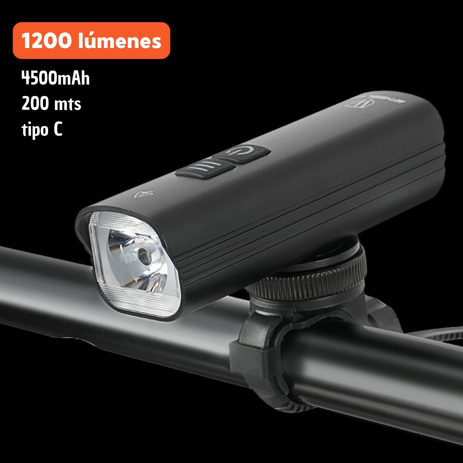 wheel up luz de bicicleta de 1200 lúmenes, alto brillo, multifunción, luces delanteras de seguridad para ciclismo de montaña y carretera