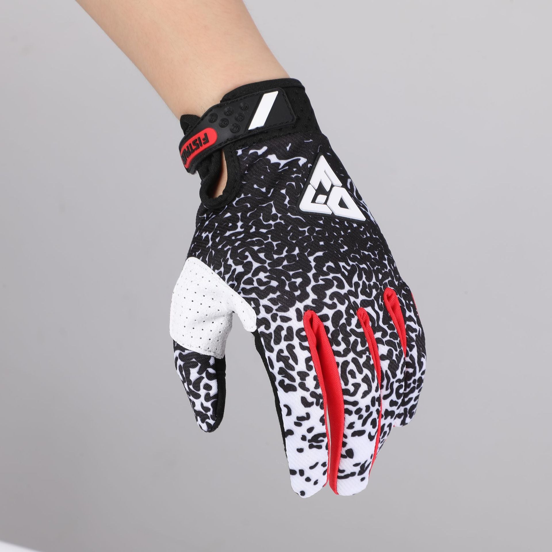 834429633281-2 Guantes Negros Con Blanco