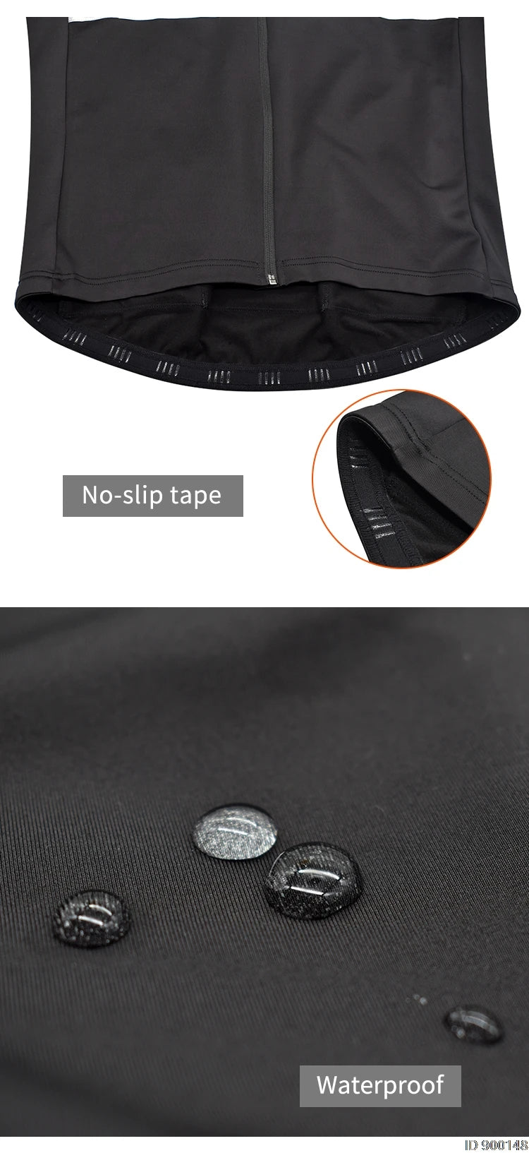 30015-1 Chamarra NEGRA Wosawe cálida ciclismo