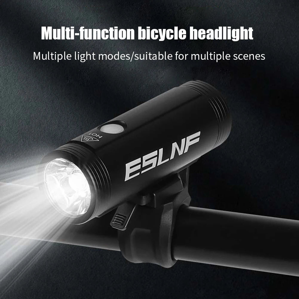 ESLNF-luz delantera para bicicleta,LED resistente a la lluvia, 800 lúmenes, carga USB, 2000mAh, IPX6