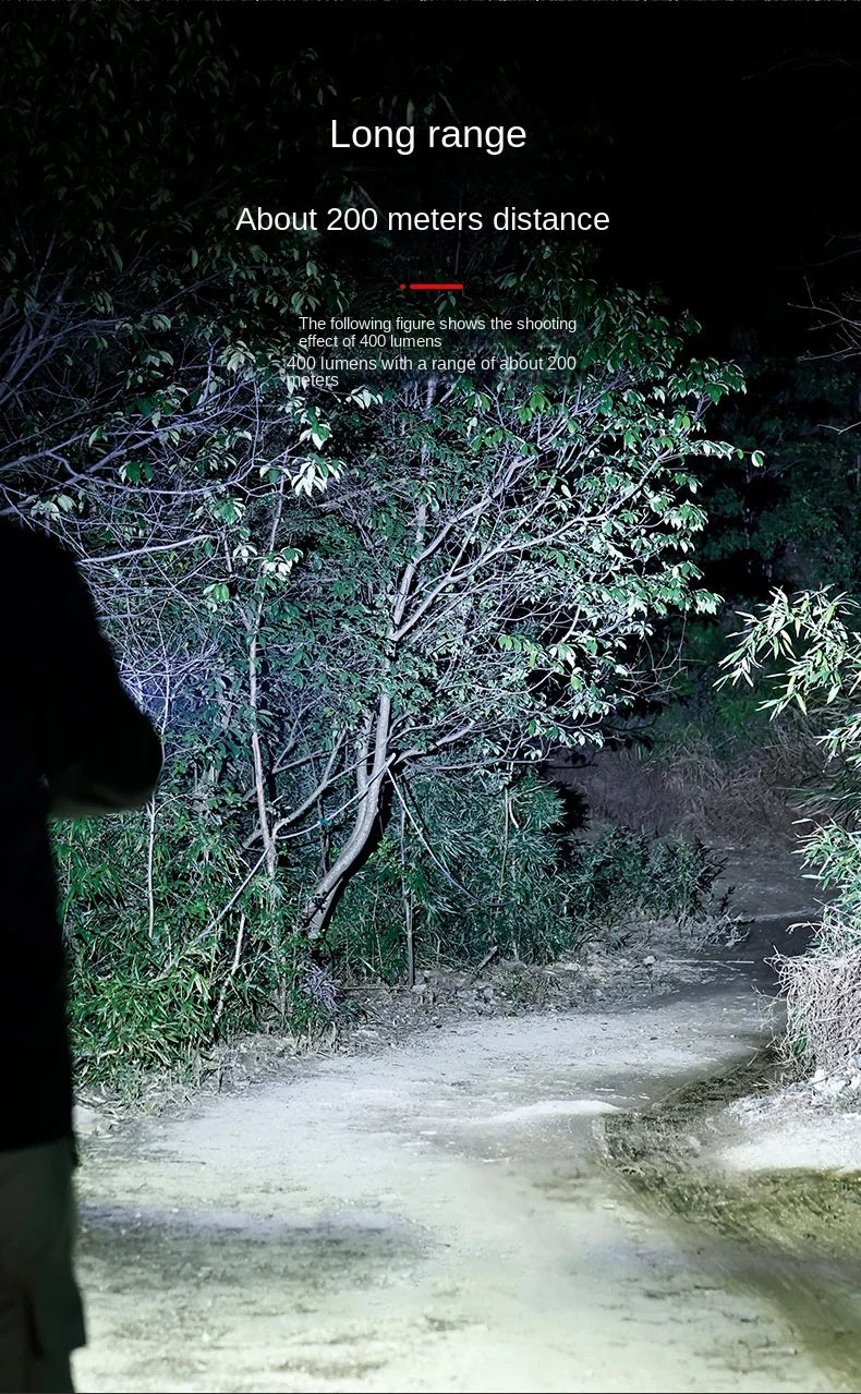 ESLNF-luz delantera para bicicleta, 400 lúmenes, LED resistente a la lluvia