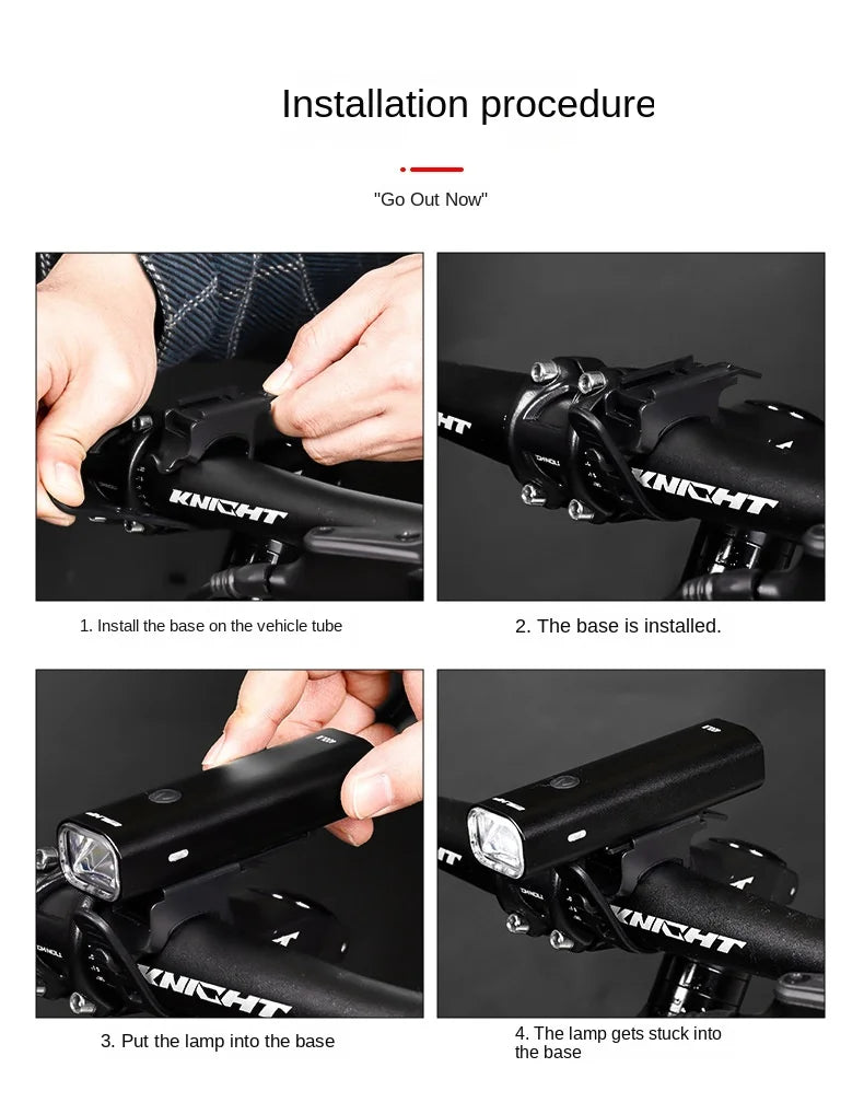 ESLNF-luz delantera para bicicleta, 400 lúmenes, LED resistente a la lluvia