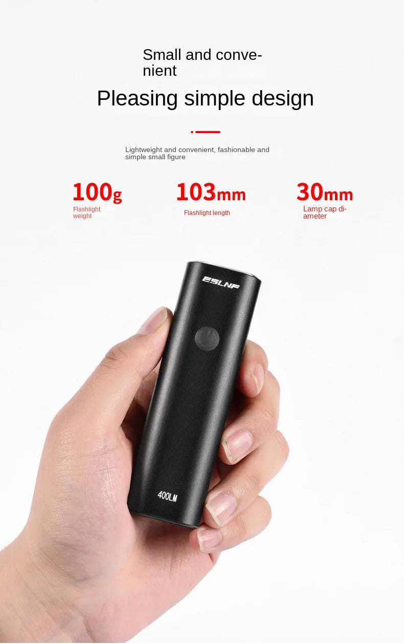 ESLNF-luz delantera para bicicleta, 400 lúmenes, LED resistente a la lluvia