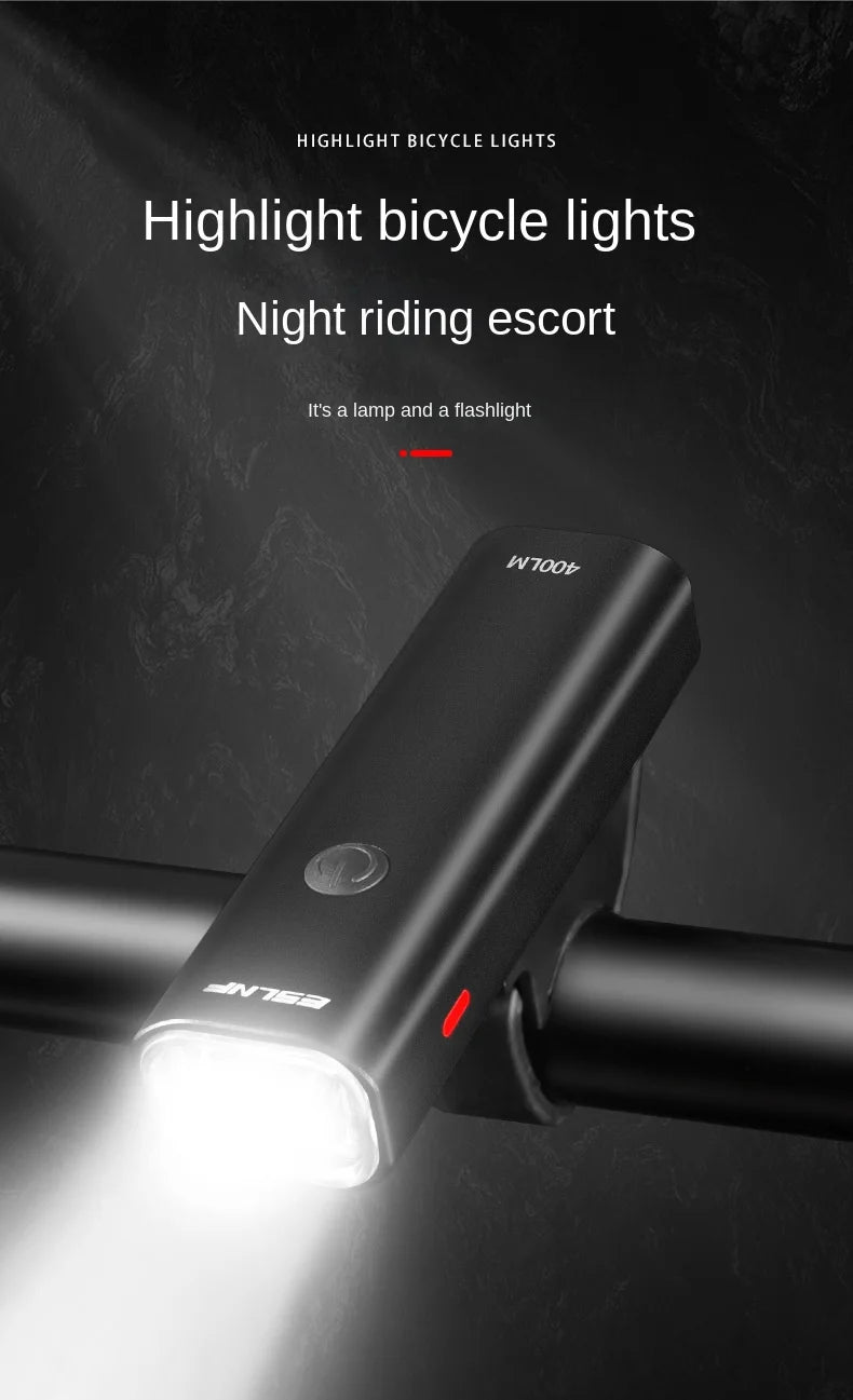 ESLNF-luz delantera para bicicleta, 400 lúmenes, LED resistente a la lluvia