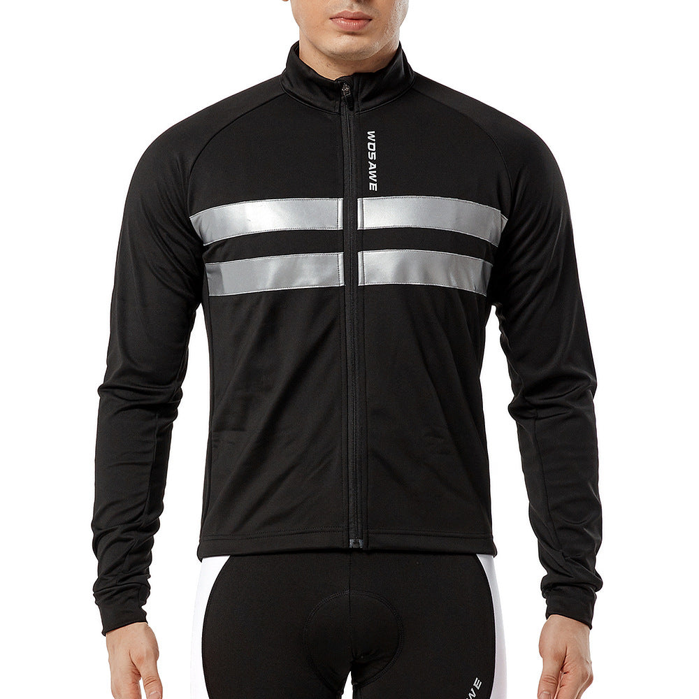 30015-1 Chamarra NEGRA Wosawe cálida ciclismo