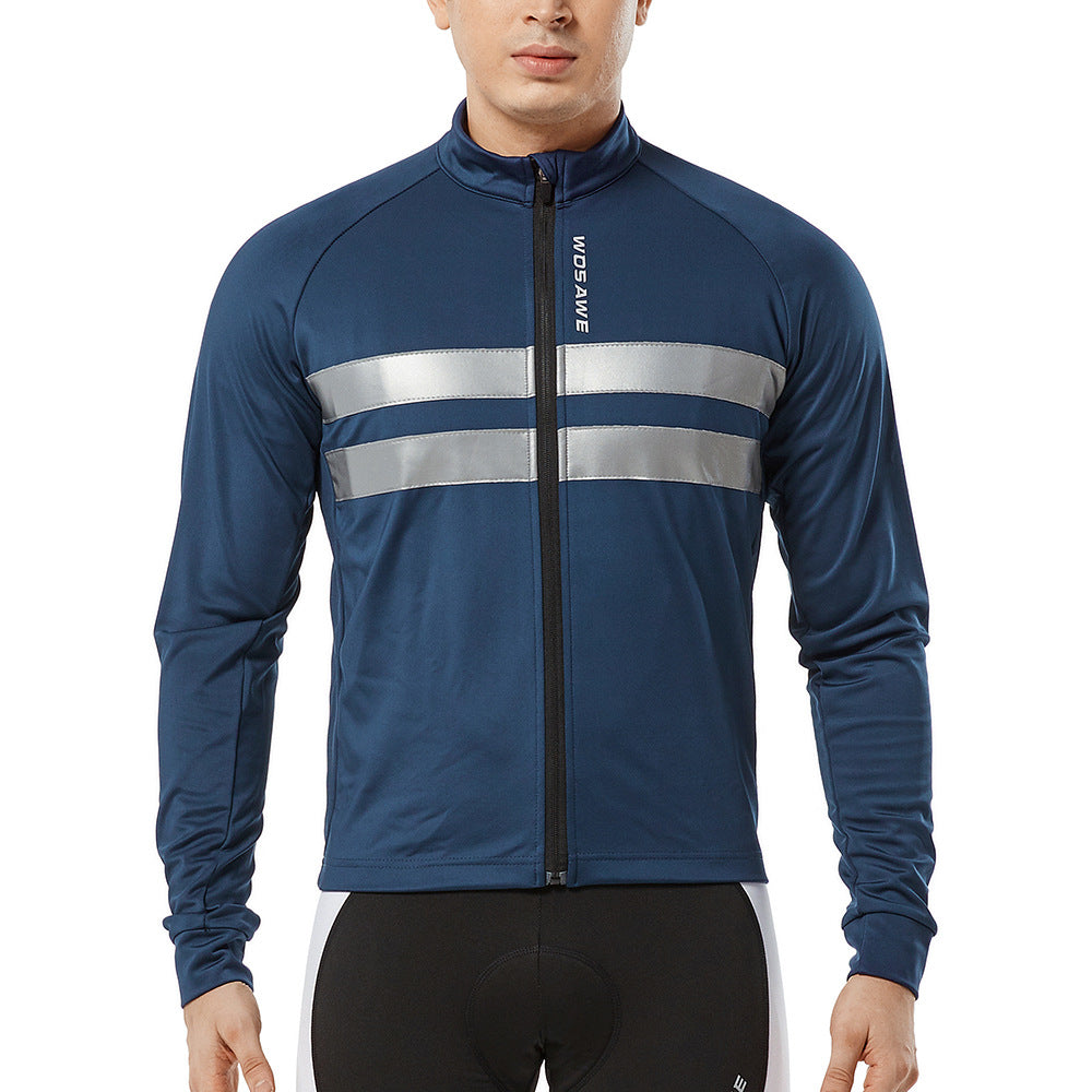 30015-4 Chamarra AZUL Wosawe cálida ciclismo