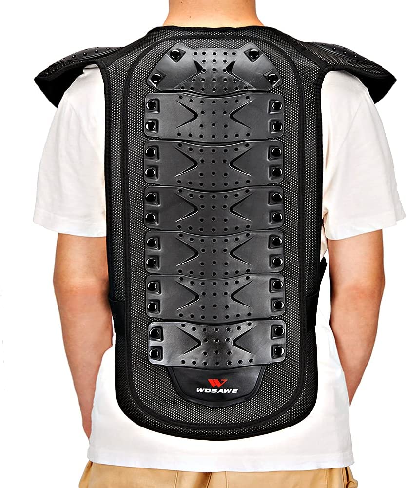 WOSAWE Chaleco protector de espalda para adultos con armadura de cuerpo para motocicleta 91281-2