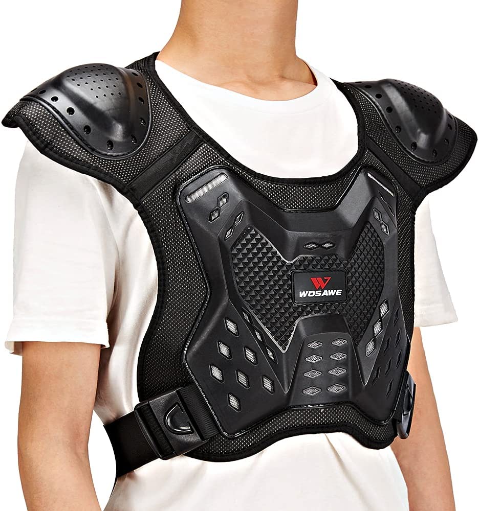 WOSAWE Chaleco protector de espalda para adultos con armadura de cuerpo para motocicleta 91281-2