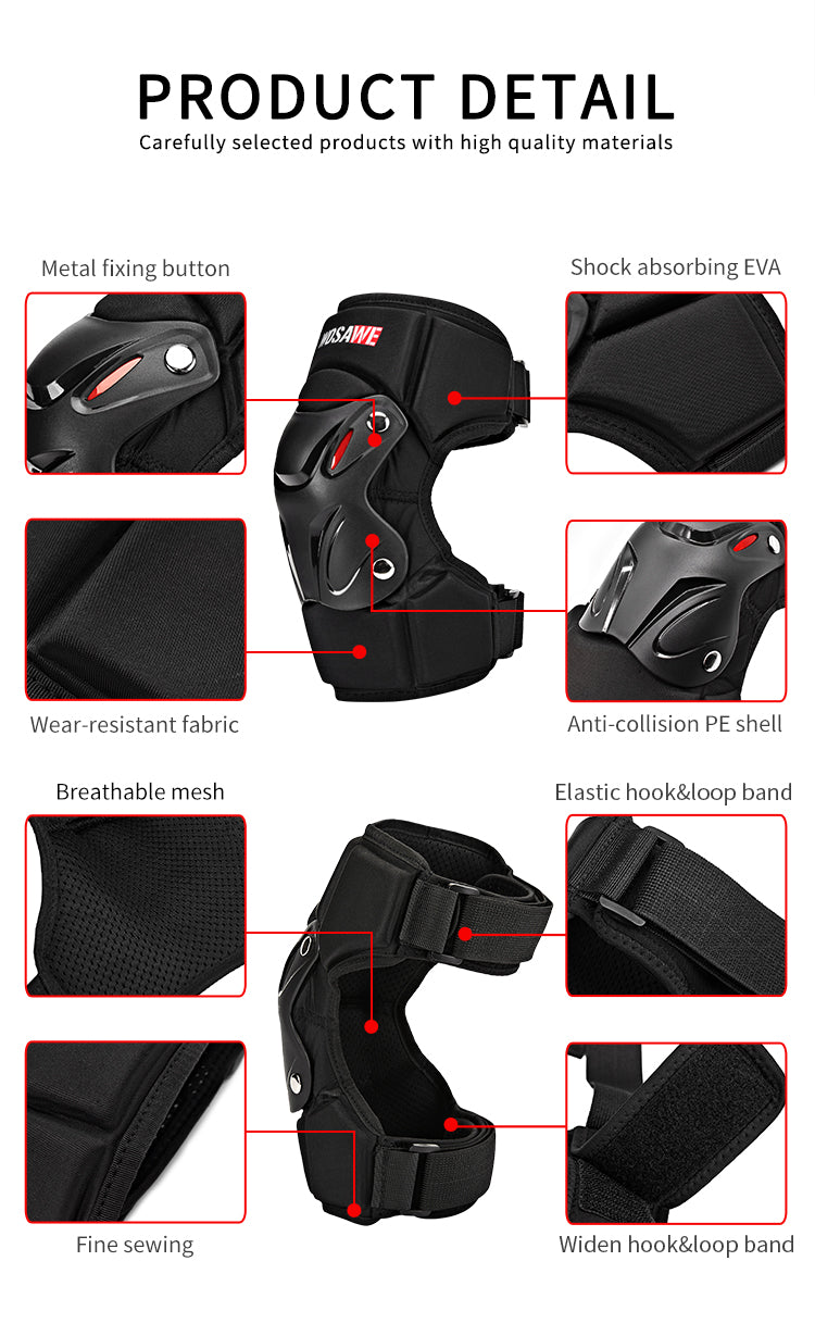 Protecciones Wosawe juego de rodilleras y coderas adulto 11691-1